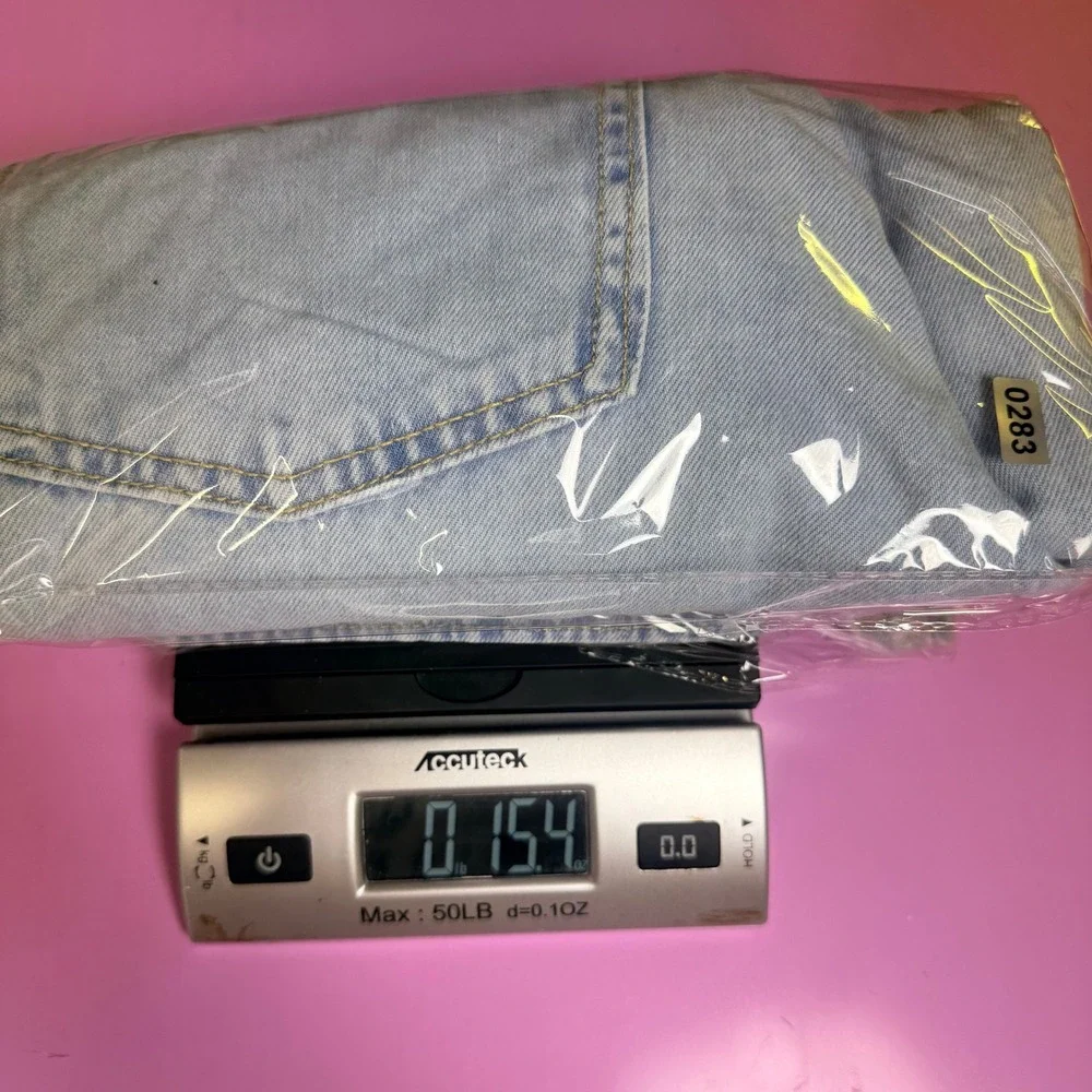 Y2K High Rise Baggy Flare Jeans Light Wash Blue Size18 Adjustable Waist Retro